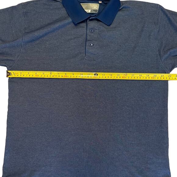 Cutter & Buck CB Drytec Blue White Polo Shirt Medium - Picture 3 of 5